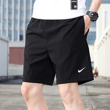 NIKE耐克短裤男裤2025夏季新款梭织透气黑色速干训练五分裤DV9858