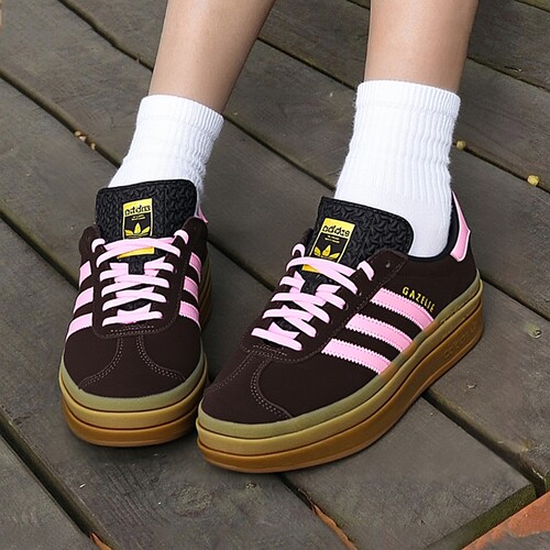adidas阿迪达斯德训鞋三叶草T头鞋GAZELLE女厚底运动板鞋 IH6786