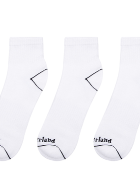 Timberland添柏岚男女白色袜子户外徒步运动袜透气中筒袜A2PU2