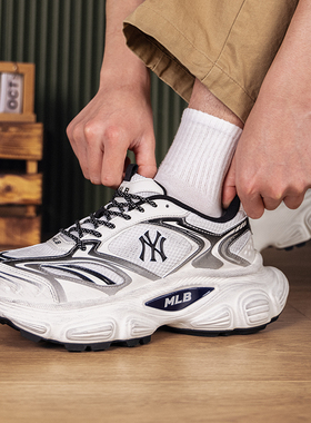 MLB厚底休闲鞋男鞋女鞋正品2026春季新款轻便板鞋运动鞋3ASHWC36N