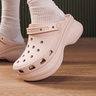 休闲外穿包头凉拖鞋 CROCS卡骆驰女鞋 新款 26春季 206302 厚底洞洞鞋