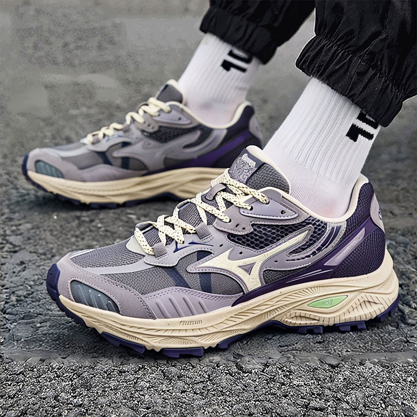 Mizuno美津浓官方男鞋 RACER ADV 户外山系复古减震跑步鞋轻野鞋