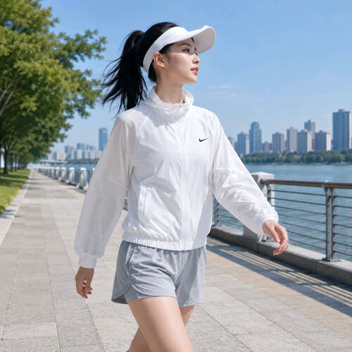 耐克防晒服女装外套2026新款秋季快干运动夹克跑步训练上衣IO1474