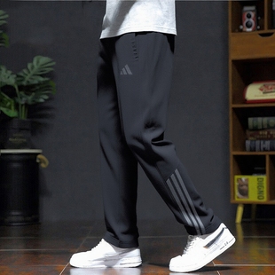 Adidas阿迪达加绒保暖梭织长裤子男裤25冬季跑步运动休闲裤KA1301