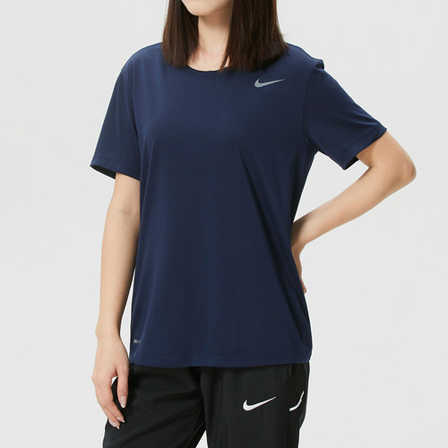 NIKE耐克蓝色女装短袖T恤26新款透气透气半袖速干T恤运动服IB8899