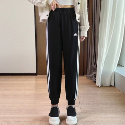 adidas阿迪达斯女裤针织长裤子束脚裤夏季运动裤宽松休闲裤HA4375