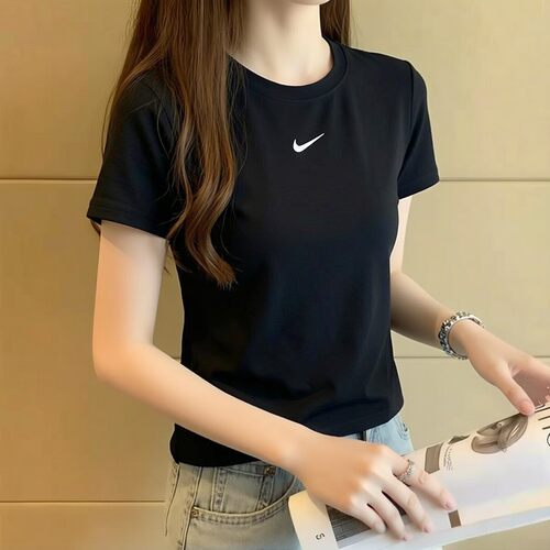 耐克女子短袖2026新款黑色T恤针织透气上衣运动休闲服FV5509-010