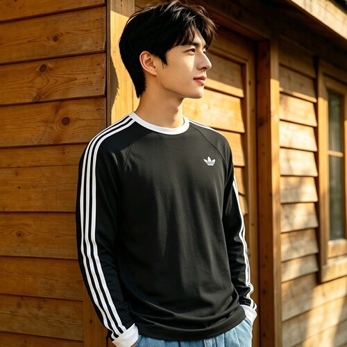 阿迪达斯adidas三叶草T恤长袖男装2026新款夏季纯棉运动服KE3546