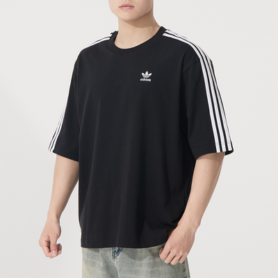 阿迪达斯三叶草纯棉透气短袖T恤