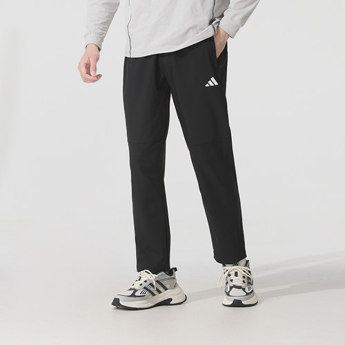 阿迪达斯adidas男裤运动裤26春季新款跑步梭织休闲裤长裤KC2877