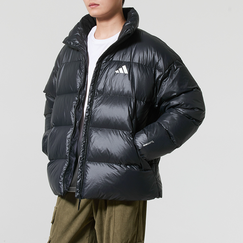 阿迪达斯男装梭织夹克外套2025冬季新款跑步旅游休闲运动服KQ5497