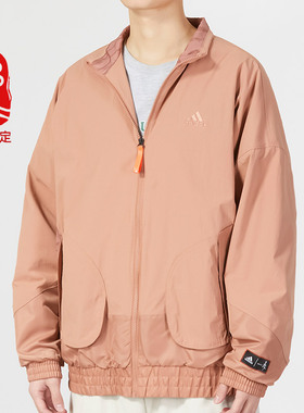 阿迪达斯新年款外套男装2025冬季新款运动加绒保暖立领夹克HZ3038