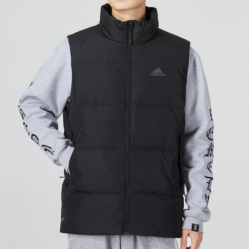 Adidas阿迪达斯羽绒马甲男装2024夏季运动服羽绒服背心外套HN44