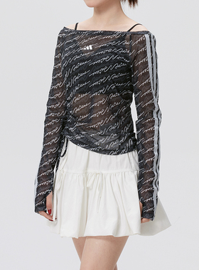 阿迪达斯女装长袖T恤DCE MESH LS TEE舞动系列运动休闲印花KS5308