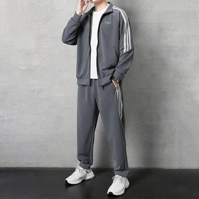 阿迪达斯男装运动套装2026新款跑步健身训练立领外套长裤KG8952