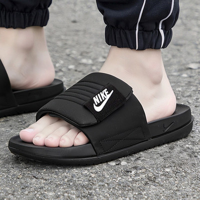 Nike耐克男子平底鞋拖鞋夏户外运动鞋沙滩鞋魔术贴一字凉拖DQ9624