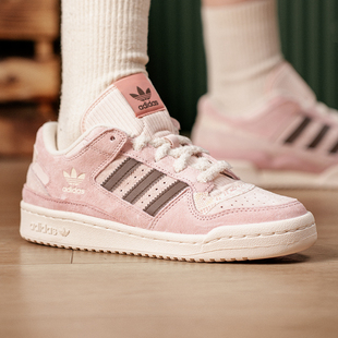 adidas阿迪达斯三叶草女鞋厚底板鞋26新款粉色休闲鞋运动鞋KJ4300