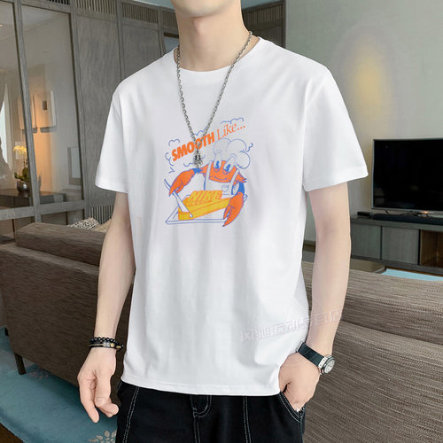 NIKE耐克短袖男白T恤春夏透气休闲圆领龙虾印花跑步运动服FV3748