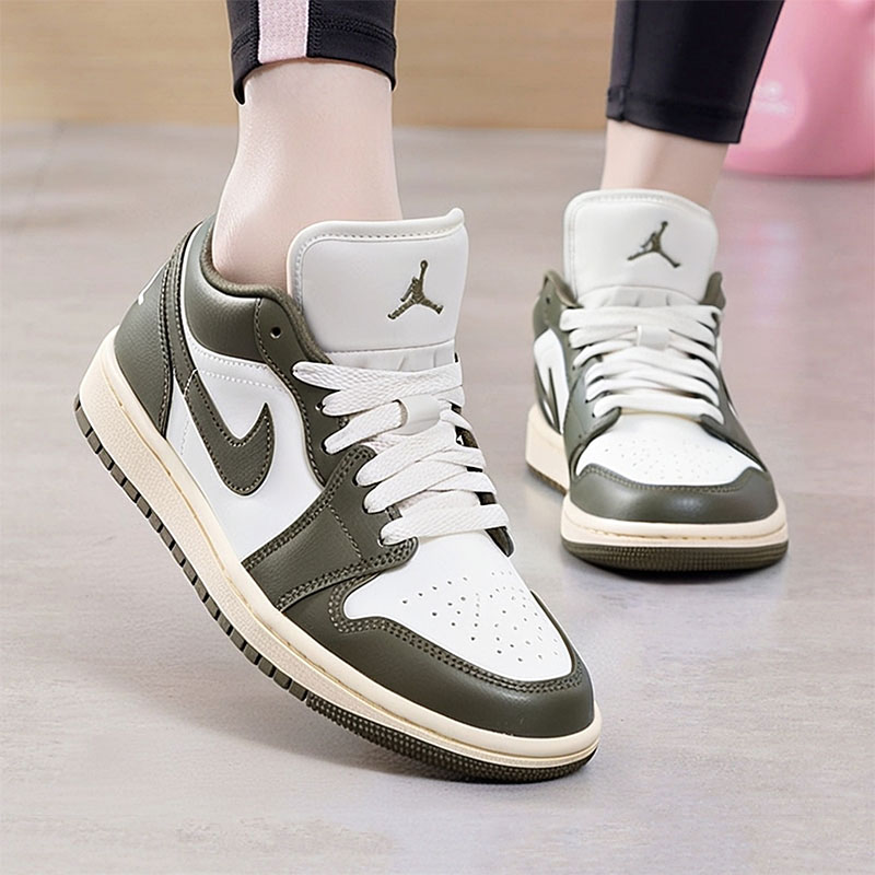 NIKE耐克女鞋Air Jordan 1 Low AJ1篮球鞋绿色低帮板鞋运动休闲鞋