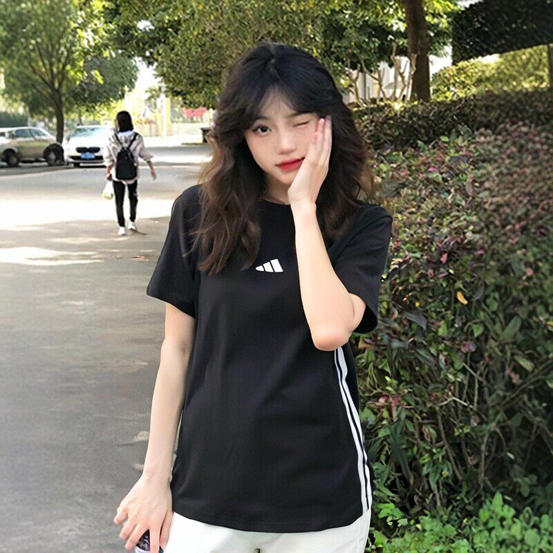 阿迪达斯短袖女士T恤2026秋季新款三条杠运动半袖透气体恤JD0846图片