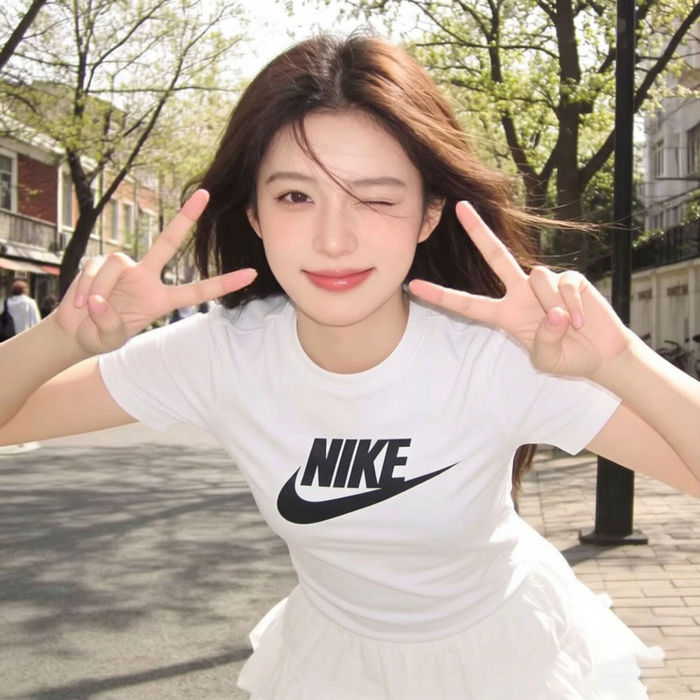 NIKE耐克短袖女2026春季新款白色宽松T恤透气休闲半袖纯棉运动服