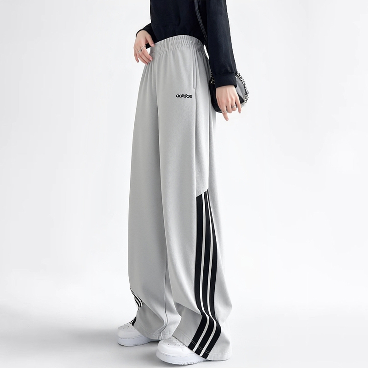 Adidas阿迪达斯针织长裤女冬季新款宽松透气运动裤复古休闲直筒裤,运动服/休闲服装,运动长裤,淘宝优惠券,粉丝福利购,淘宝优惠卷