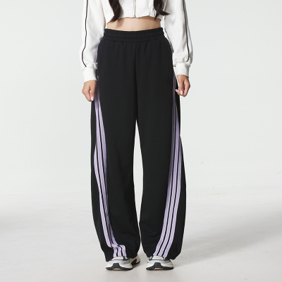 阿迪达斯女裤针织长裤26春季新款运动裤跑步透气直筒休闲裤KF4928
