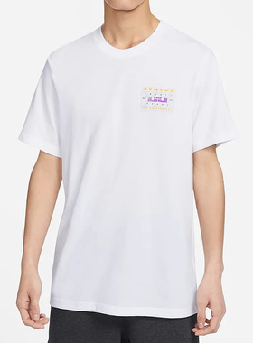 耐克白色短袖T恤男子2025冬季新款NIKE DRI-FIT 篮球运动服FD0073