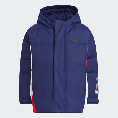 阿迪达斯连帽羽绒服童装男童女童新款保暖运动服休闲外套潮JI61