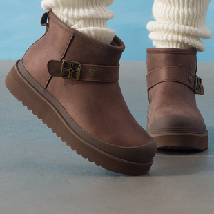 Skechers斯凯奇女鞋 CHOC 雪地靴2505秋冬保暖女士休闲冬靴114624