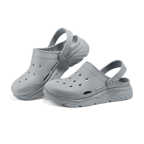 Skechers斯凯奇夏季男子轻便透气洞洞鞋沙滩凉鞋休闲鞋243277-GRY