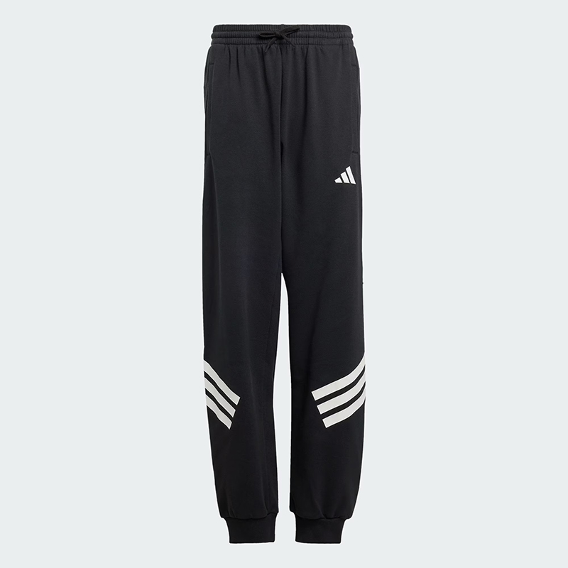 Adidas阿迪达斯长裤男大童裤子斜三条纹儿童针织束脚运动裤JD12