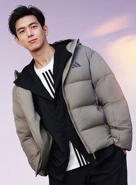 adidas阿迪达斯冬季新款防风保暖运动服休闲男装短羽绒服 KC2479