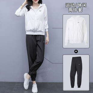 宽松户外健身跑步梭织连帽夹克 运动服时尚 耐克外套女装 2025新款