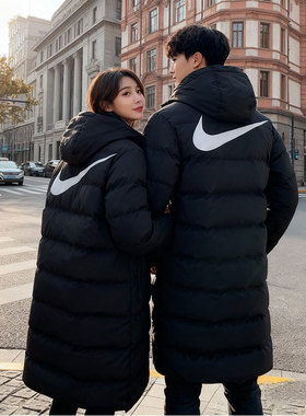 NIKE耐克长款羽绒服男装正品冬季防风运动服女保暖厚外套HQ4185