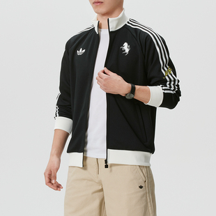 阿迪达斯男装针织夹克外套2026夏季新款户外跑步休闲运动服KB4452