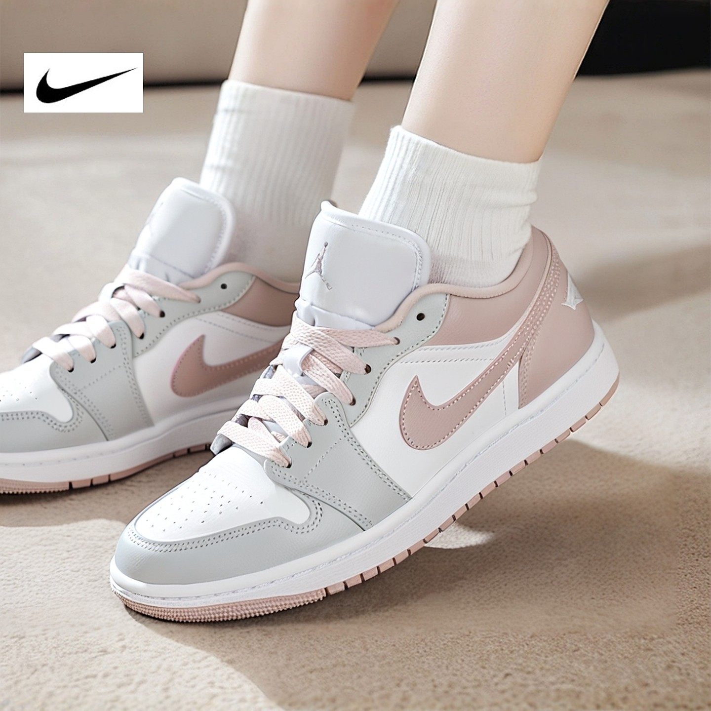 NIKE耐克AJ1女鞋休闲鞋26新款运动鞋air jordan 1板鞋DC0774-606,运动鞋new,运动休闲鞋,淘宝优惠券,粉丝福利购,淘宝优惠卷