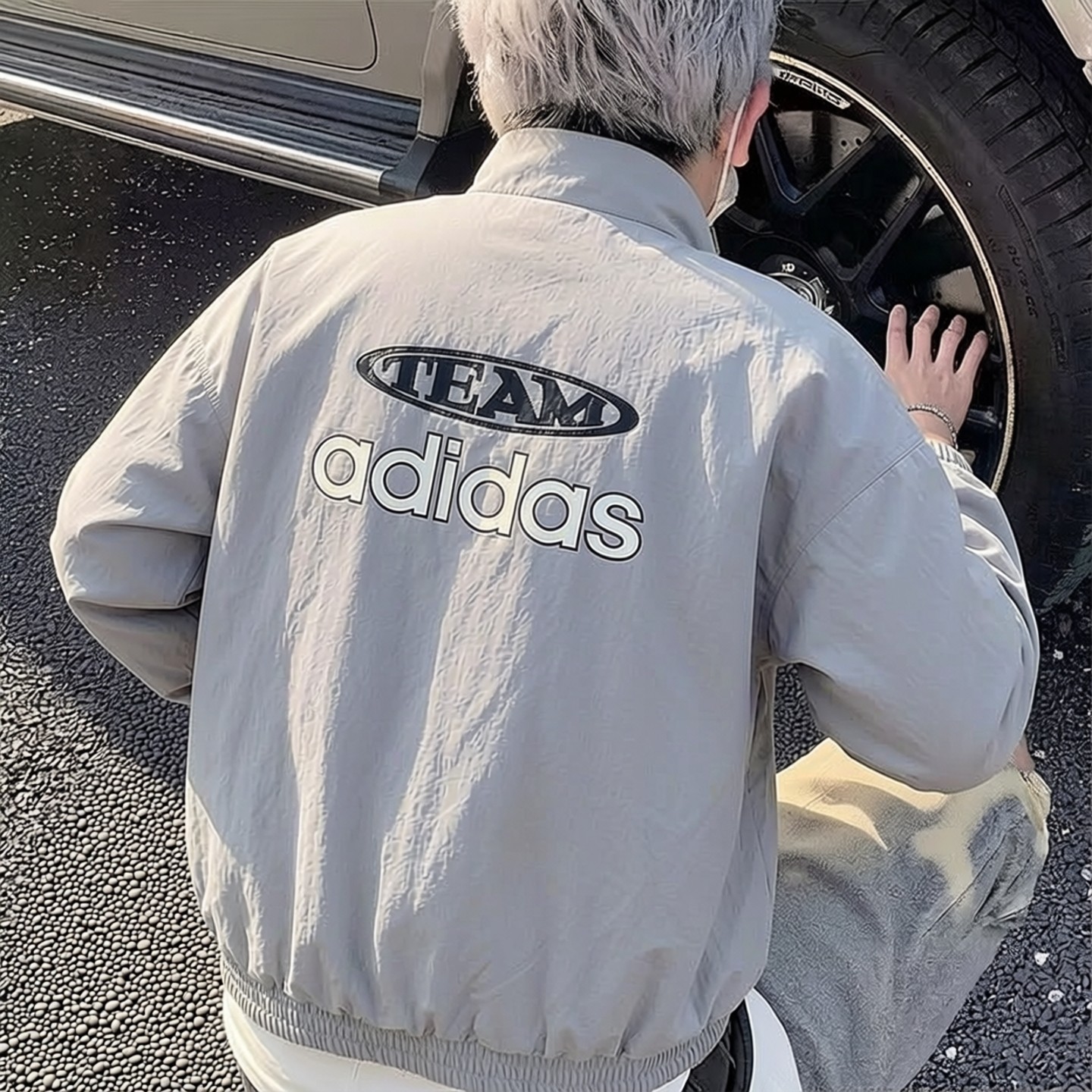adidas三叶草服男装26秋季新款运动服户外保暖双面穿外套