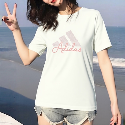 阿迪达斯圆领T恤女装夏季新款运动服健身训练跑步上衣透气KF2677
