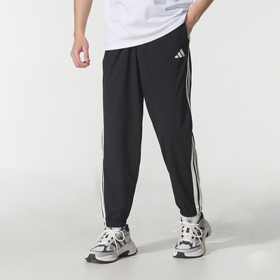 阿迪达斯adidas男裤休闲长裤子26春季新款运动裤透气束脚裤KC2841