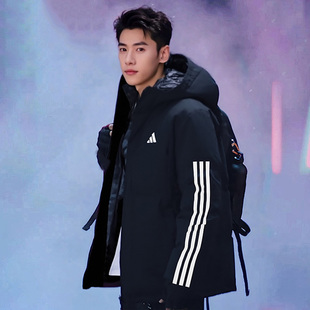 Adidas阿迪达斯棉服男秋冬季新款户外保暖运动休闲外套夹克JY8303