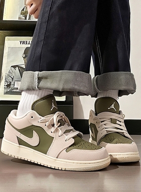 NIKE耐克女鞋AIR JORDAN 1低帮时尚运动休闲鞋篮球鞋HV4396-201