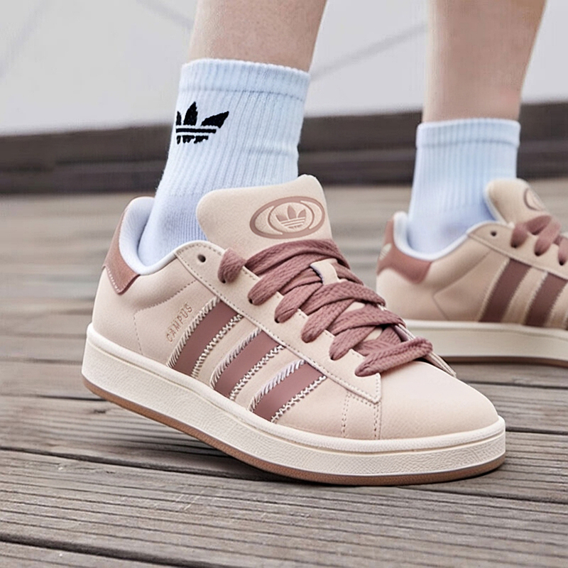 阿迪达斯三叶草正品女鞋粉色厚底板鞋25新款休闲鞋运动鞋JQ5804