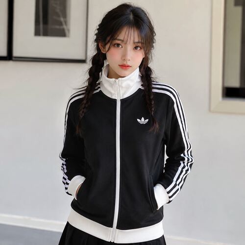adidas阿迪达斯三叶草女装立领夹克2026新款运动服针织外套KD7969