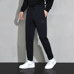 阿迪达斯针织长裤男2026春季新款跑步运动裤透气训练束脚裤JL7602