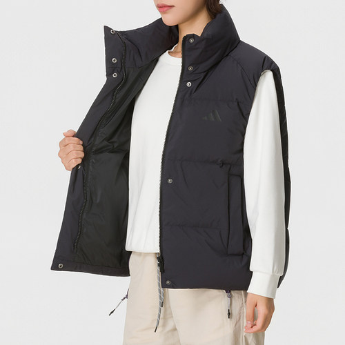 Adidas阿迪达斯女装羽绒马甲2026秋冬新款保暖立领羽绒外套LE4954