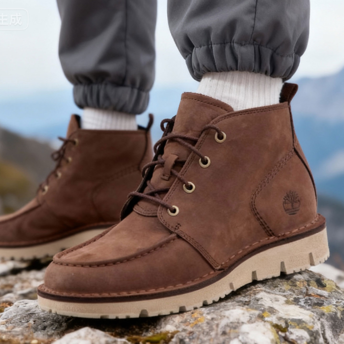 添柏岚官方男鞋冬季新款中帮休闲鞋轻便商务皮鞋复古运动鞋靴子