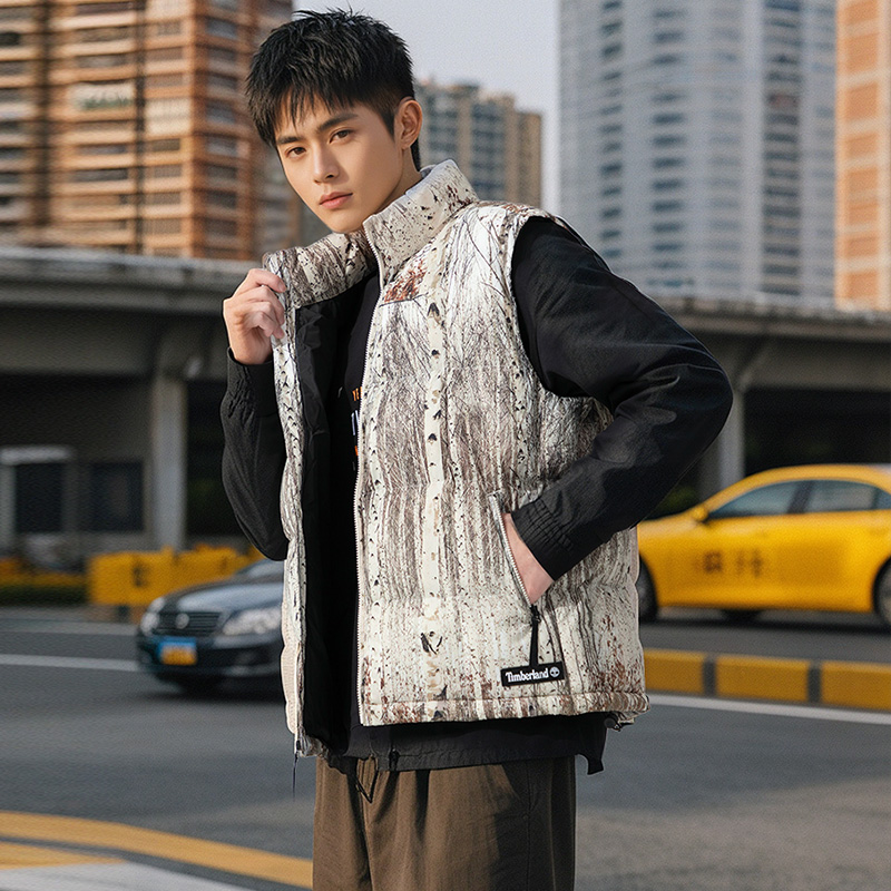 添柏岚棉马甲男2025冬季新款户外徒步登山服防风保暖运动通勤马甲