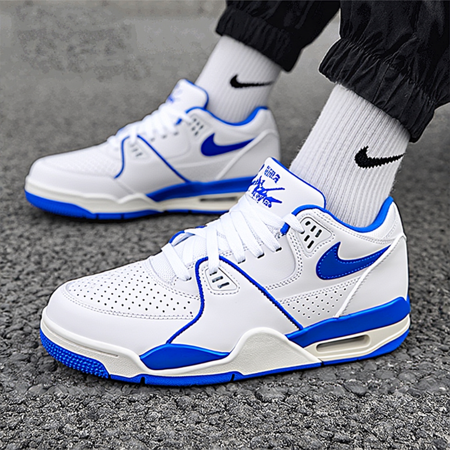 耐克男鞋新款运动鞋AIR FLIGHT 89气垫休闲鞋AJ4兄弟款实战篮球鞋