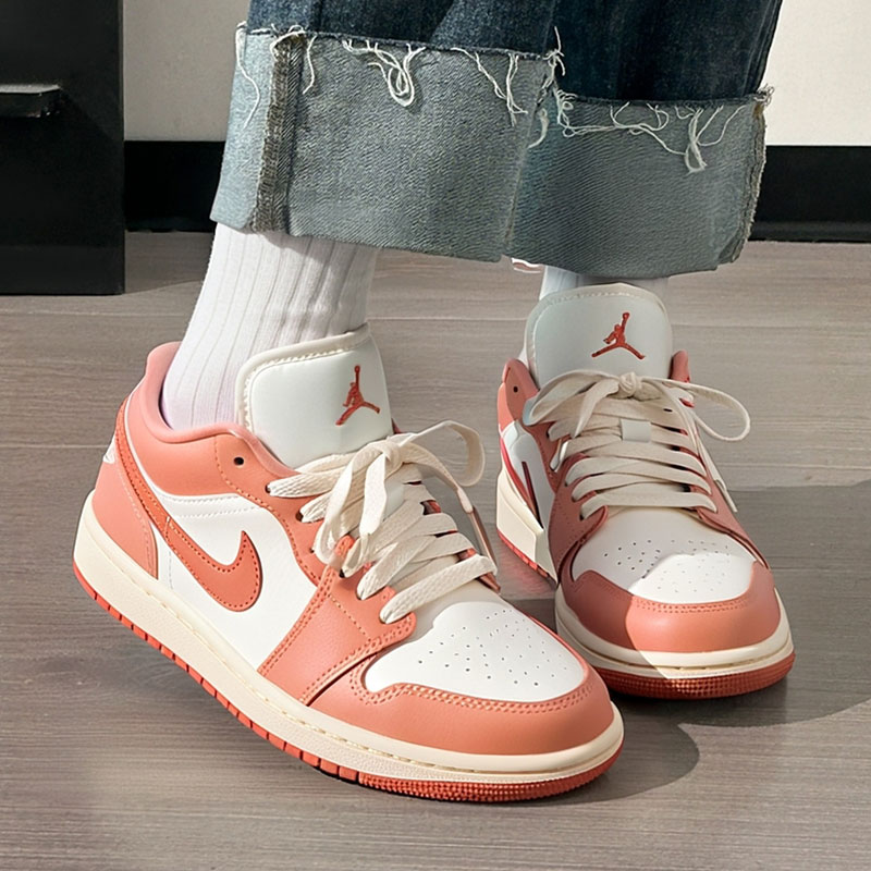 NIKE耐克女鞋Air Jordan 1 Low AJ1篮球鞋粉色低帮板鞋运动休闲鞋